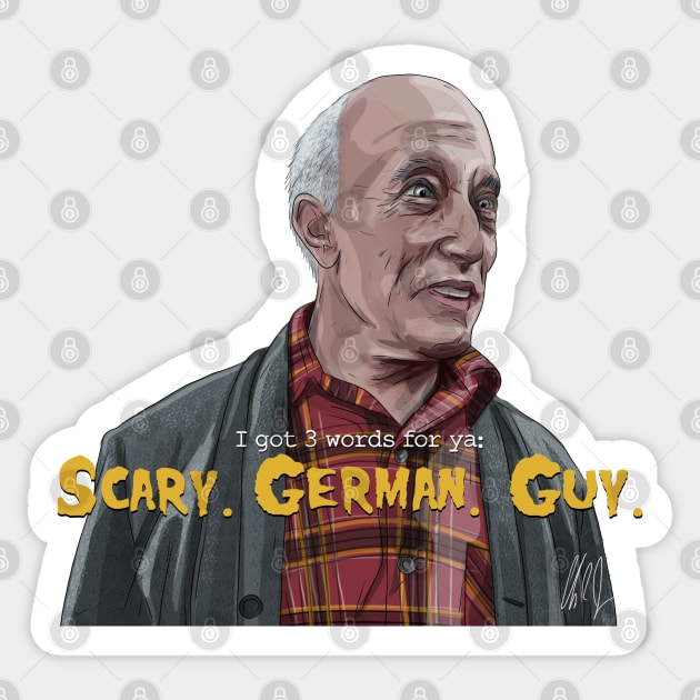 Monster Squad: Scary. German. Guy. Sticker by 51Deesigns